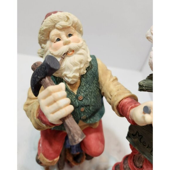 Vintage Ceramic Santa Building Birdhouse Collectible Figurine Made for Walmart - Picture 8 of 16